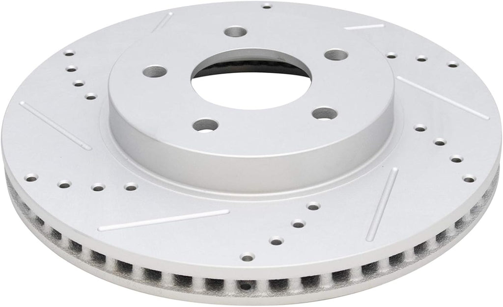 TRQ Performance Front Brake Pad and Rotor Set Ceramic Drilled Slotted Coated Vented Rotors Calipers Compatible with 2005-2006 Chevrolet Equinox 2006 Pontiac Torrent 2004-2007 Saturn Vue