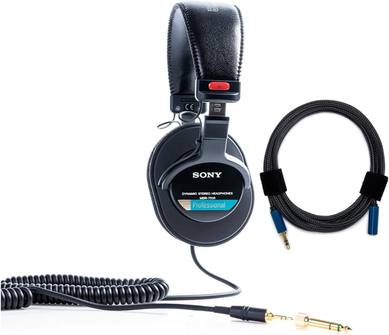 Sony - MDR7506 Folding Professional Closed Ear Headphones W/Nylon Braided Cable -
