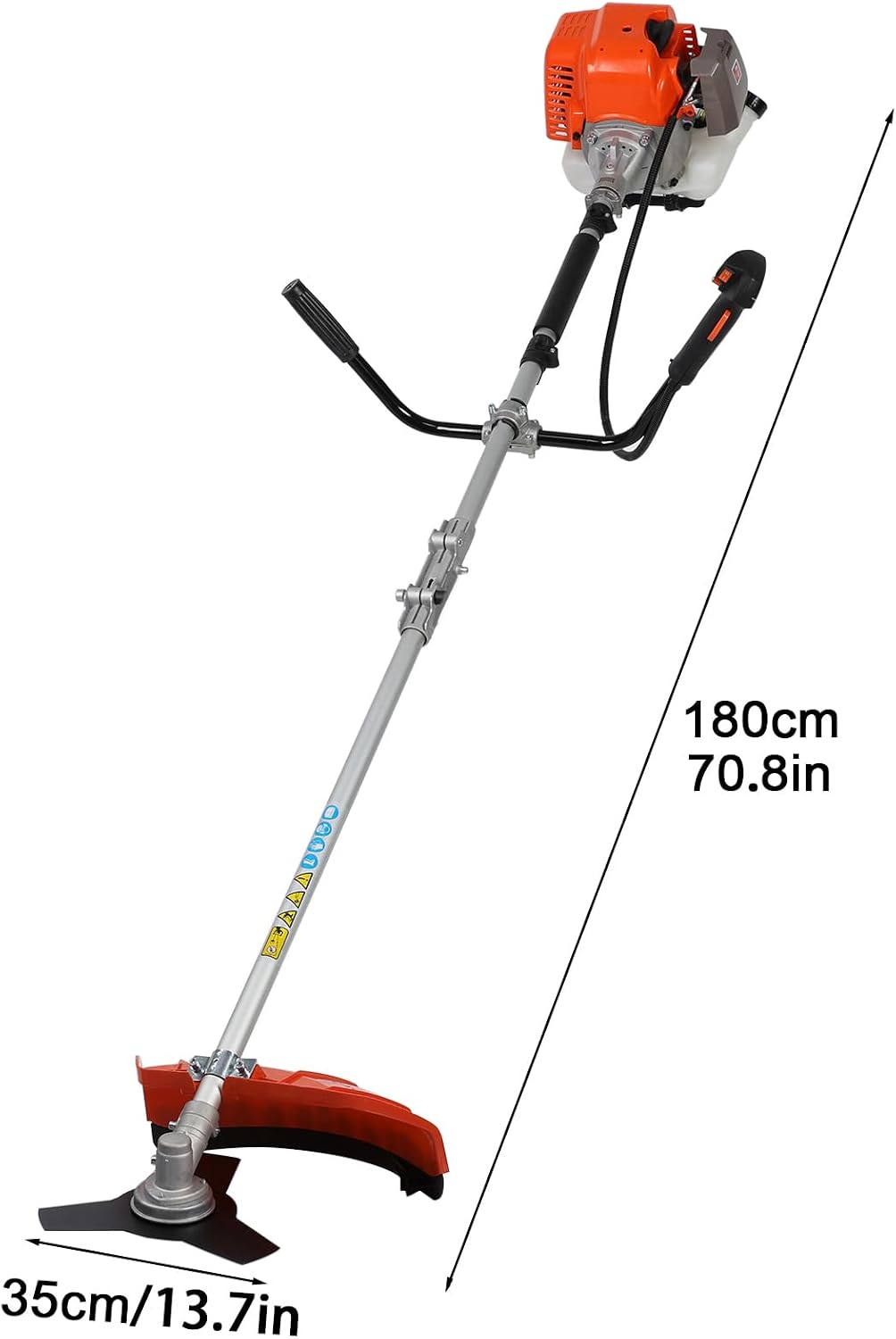 52cc 2-Cycle Gas Weed Wacker, 2 in 1 Gas String Trimmer,2024 Upgraded Weed Eater Gas Powered, 2.2KW/8500rpm Strong Power Brush Cutter, Gas String Trimmer for House Yard and Garden US Warehouse