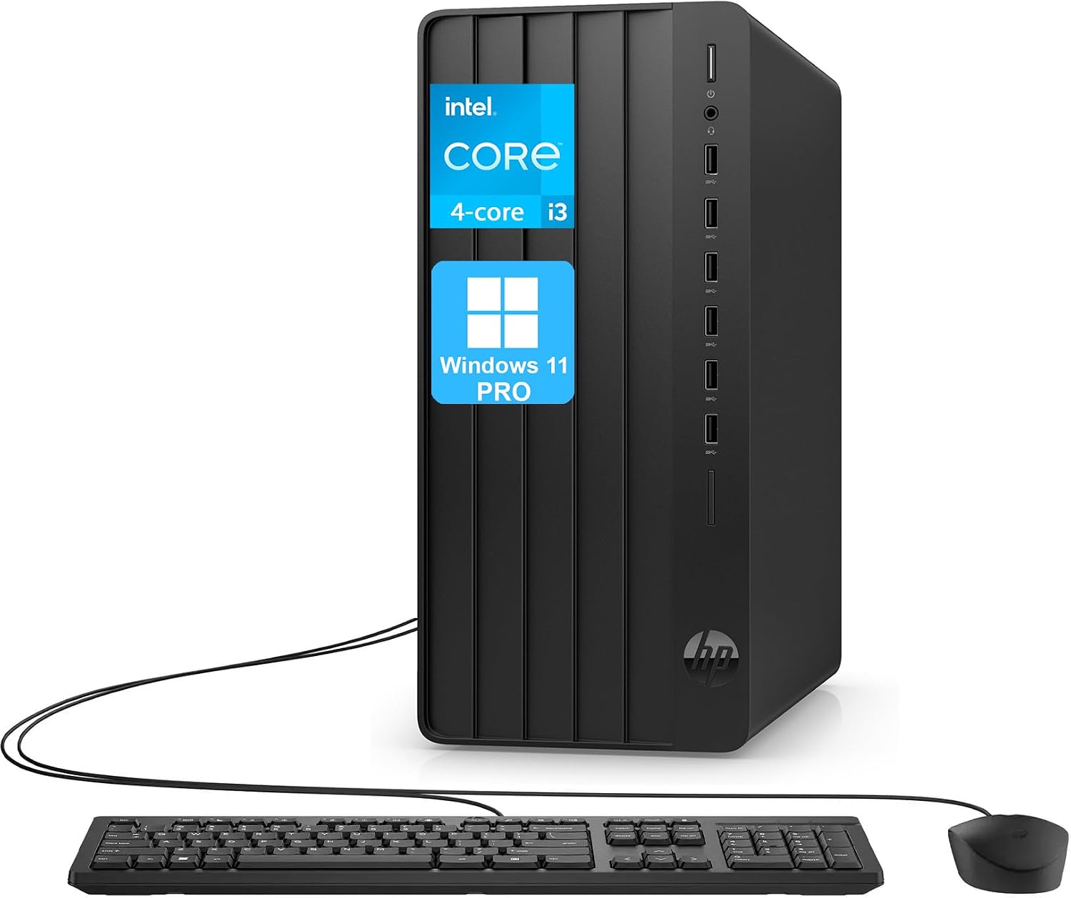 HP Pro Tower 290 G9 Desktop Computer, 4-core Intel Core i3-13100 Processor, 32GB RAM, 1TB SSD, 2-Monitor Ports (VGA + HDMI), WiFi, RJ-45, Wired KB& Mouse, None Optical Drive, Windows 11 Pro
