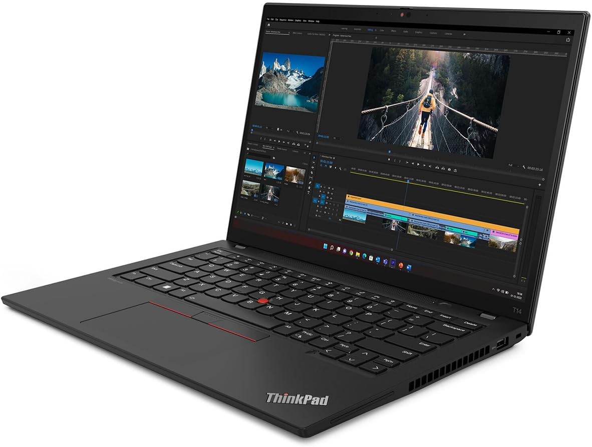 Lenovo ThinkPad T14 Gen 4 21HD0086US 14' Notebook - WUXGA - 1920 x 1200 - Intel Core i5 13th Gen i5-1345U Deca-core (10 Core) - 16 GB Total RAM - 16 GB On-Board Memory - 256 GB SSD - Thunder Black