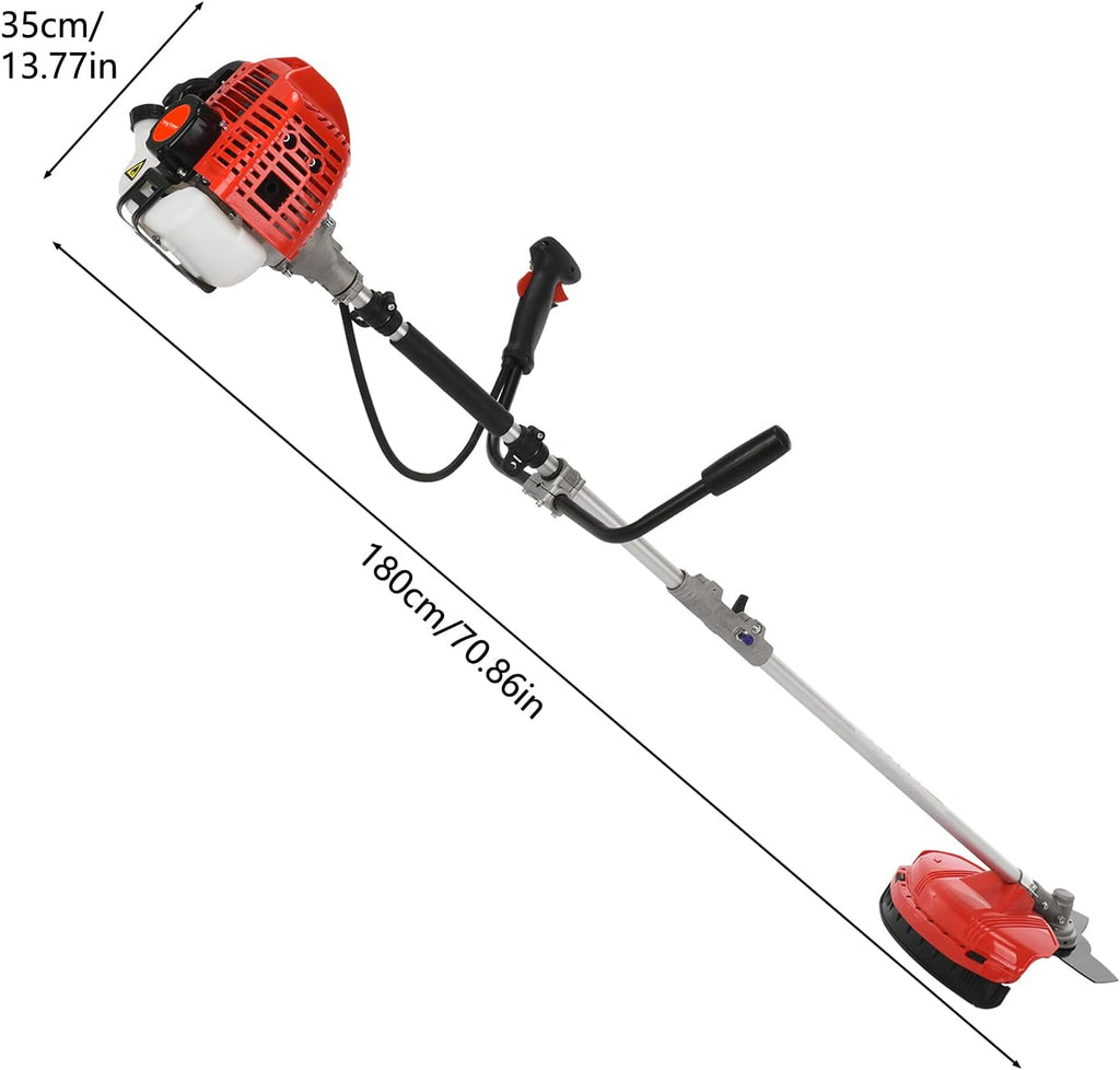 Weed Trimmer Gas Powered,52cc 2-Stroke Gas String Trimmer,2 in 1 Backpack Grass Trimmer Lawn Mower 2024 Upgraded Trimming Tool for Weed Brush Straight Shaft 2-Cycle Gas Trimmer[from US Fast Arrival]