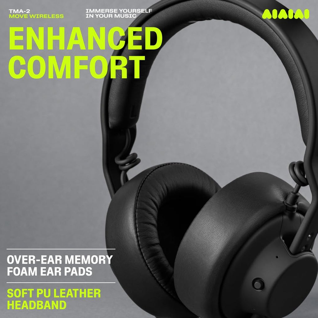 AIAIAI TMA-2 Move Wireless, Versatile Bluetooth Headphones with Rich, Natural Sound, Soft Memory Foam Cushions, 40 Hours of Battery and a Modular Design with Replaceable Parts