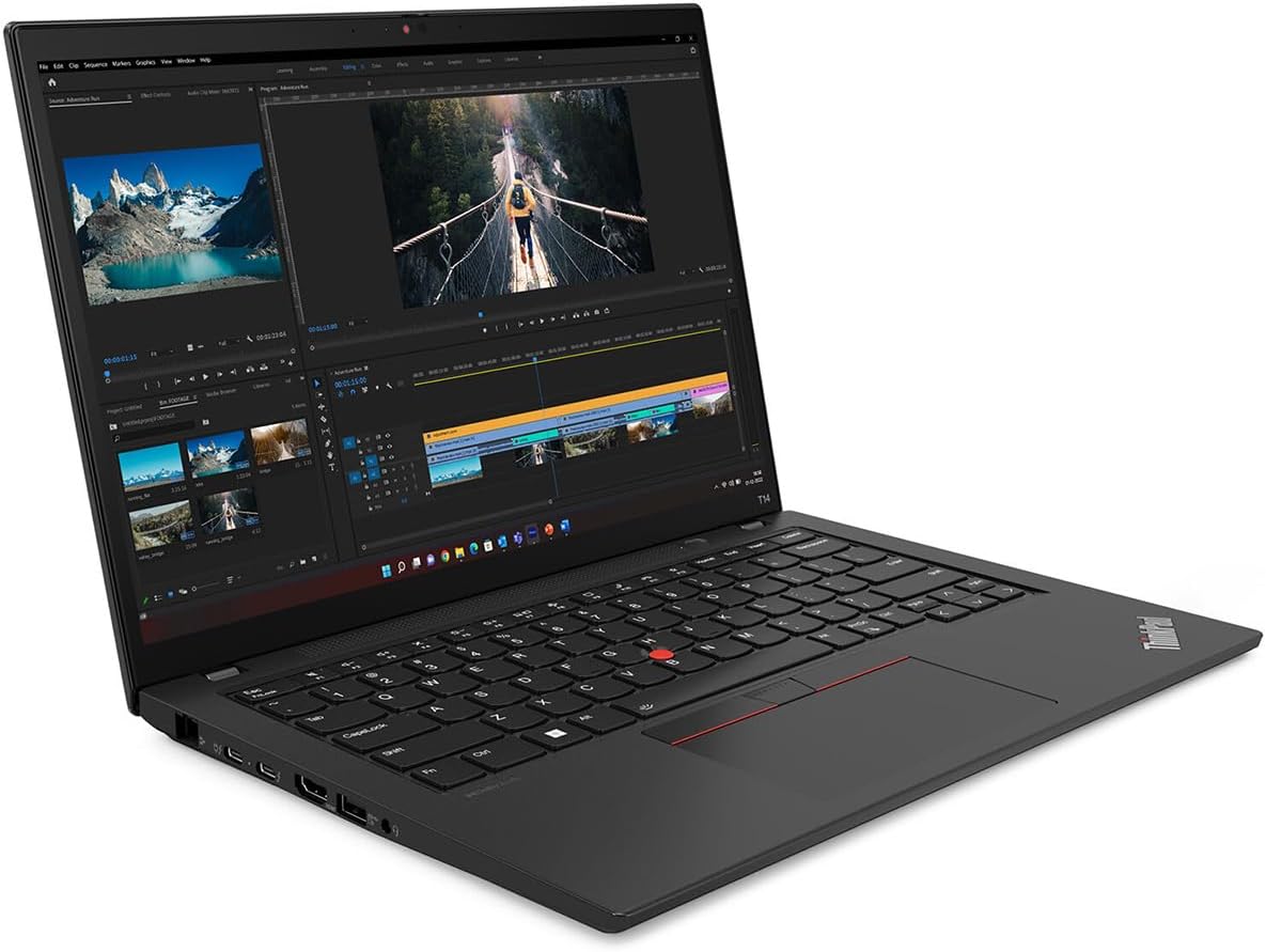 Lenovo ThinkPad T14 Gen 4 21HD0086US 14' Notebook - WUXGA - 1920 x 1200 - Intel Core i5 13th Gen i5-1345U Deca-core (10 Core) - 16 GB Total RAM - 16 GB On-Board Memory - 256 GB SSD - Thunder Black