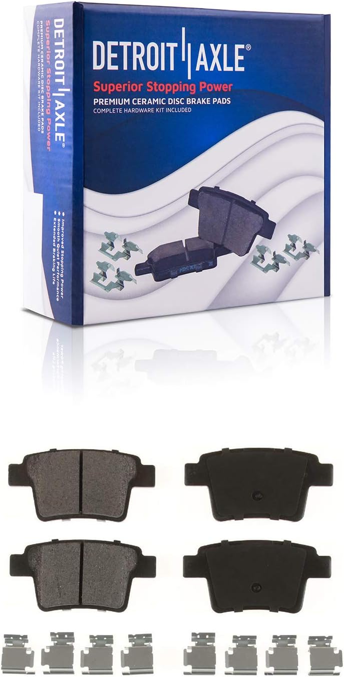 Detroit Axle - Rear Brake Kit for Ford Five Hundred Freestyle Taurus X Mercury Montego Sable, Disc Brake Rotors Ceramic Brake Pads Brake Caliper Replacement