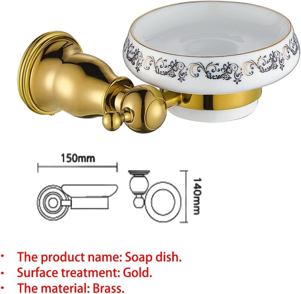 KETTEL Bathroom Hardware ， Gold Robe Hook Towel Rail，Fixtures Holder Bathroom Accessories,Wall-Mounted Bathroom Rack Accessory (Color : Soap Dispenser)