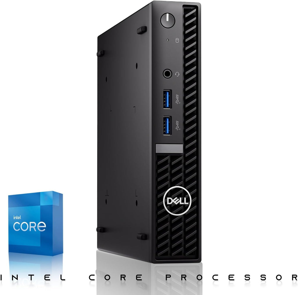 Dell Optiplex Tiny Mini Desktop PC, Core i5, 16GB RAM, 1TB SSD with Dual 32 inch Curved Monitor, AI Enabled RGB Keyboard Mouse, RGB Soundbar and Webcam Windows 11 Pro (Renewed)