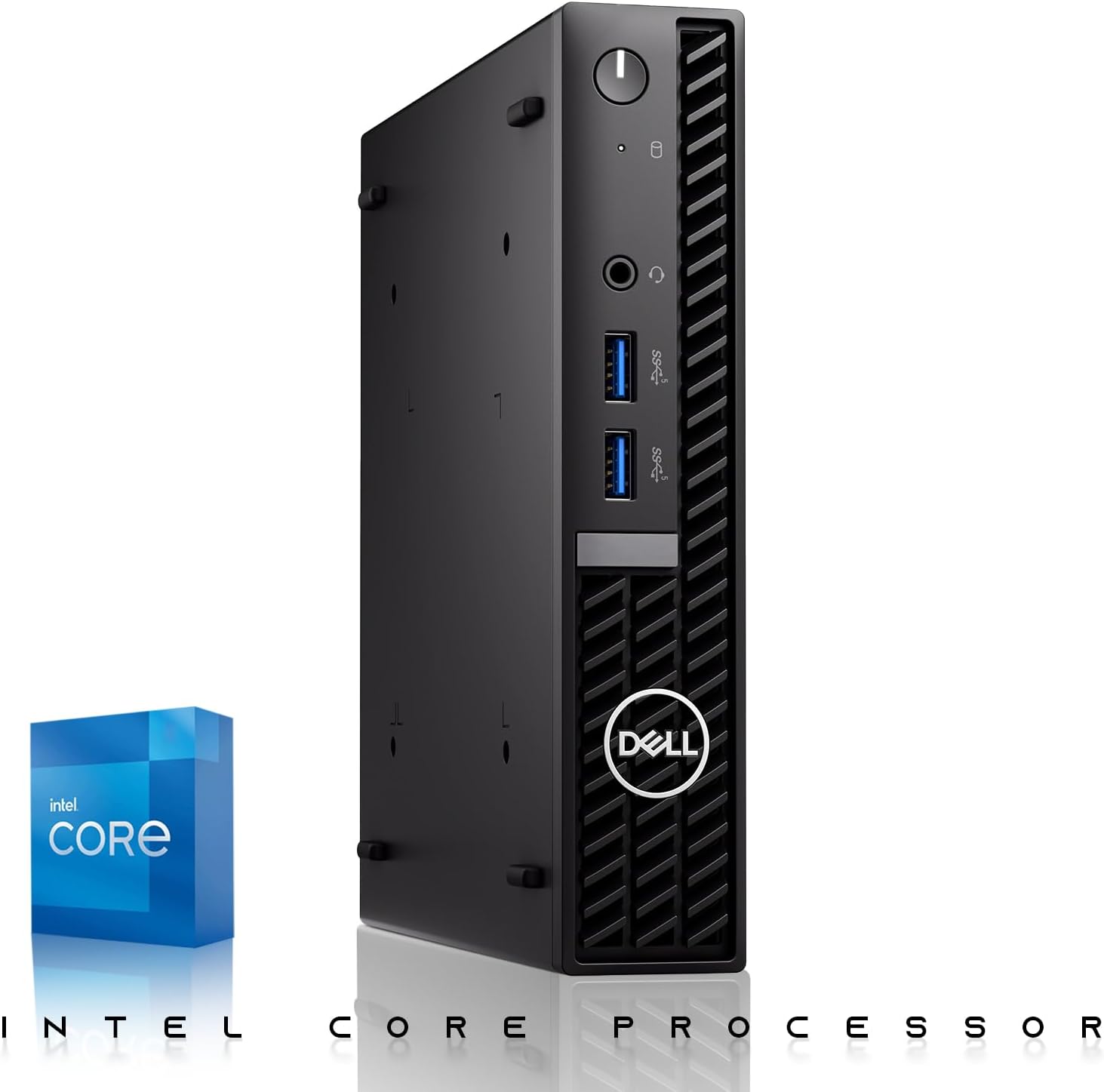 Dell Optiplex Tiny Mini Desktop PC, Intel Core i5, 16GB RAM, 1TB SSD with 24 inch Curved Monitor, AI Enabled RGB Keyboard Mouse, RGB Soundbar and Webcam Windows 11 Pro (Renewed)