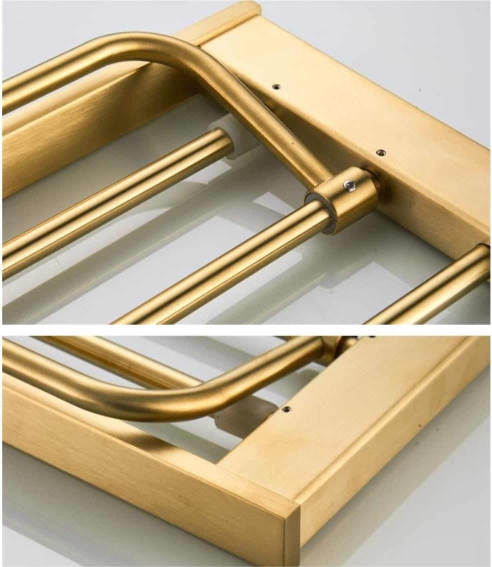 Towel Racks 304 Stainless Steel Brushed Towel Rack Double Towel Bar Wall-Mounted Towel Rail for Bathroom Kitchen Organizer