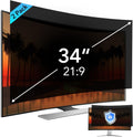 2 Pack 34 inch Computer Privacy Screen Filter for 21:9 Aspect Ratio Widescreen Monitor,34in Curved Computer Monitor Privacy Shield Anti Glare Eye Protection, Anti-Scratch Removable Protector Film