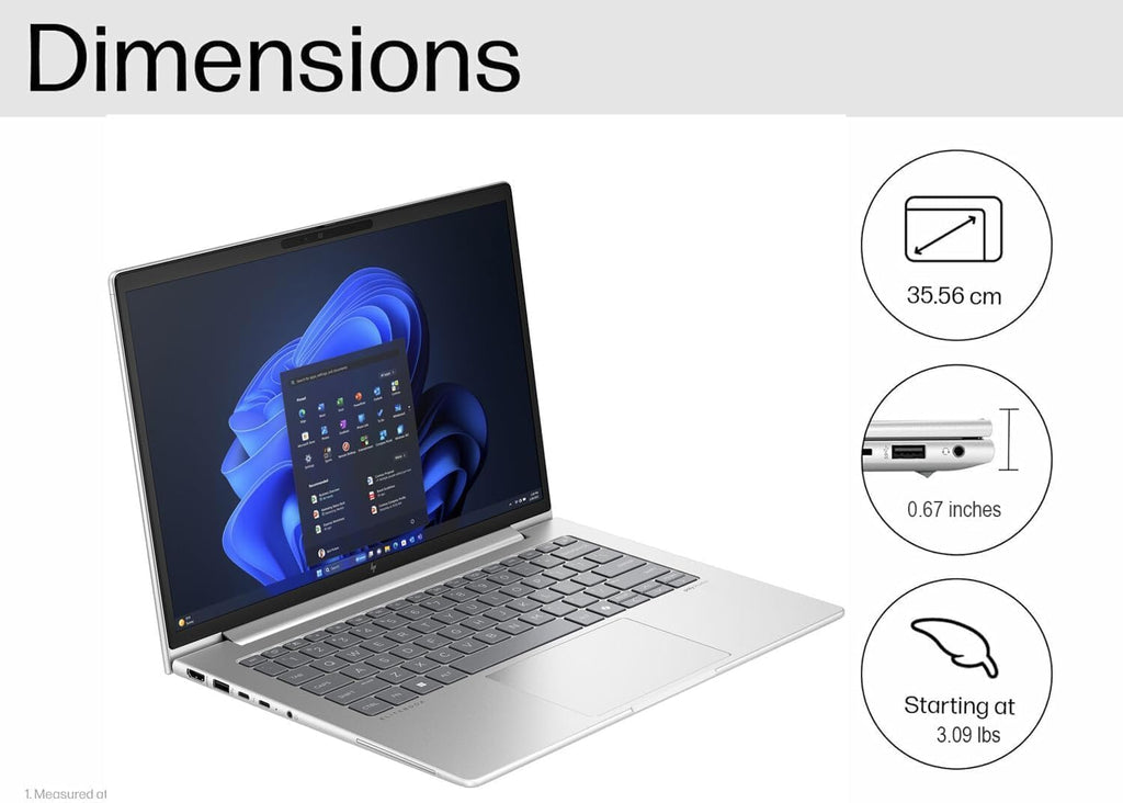 HP EliteBook 640 G11 Business Laptop (14' FHD+ Anti-Glare, Intel 12-Core Ultra 7 155U (> i7-1355U), 64GB DDR5 RAM, 2TB SSD), Backlit Keyboard, FHD Webcam, 2x Thunderbolt 4, Wi-Fi 6E, Win 11 Pro, AI PC
