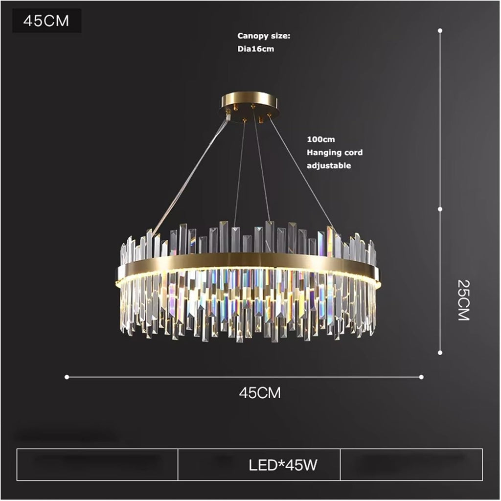 LED Postmodern Gold Silver Crystal Designer Hanging Chandelier Lighting Suspension Luminaire Lampen for Foyer,Dining Light Fixtures