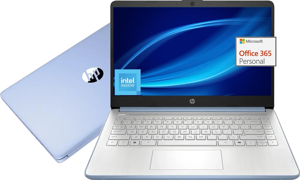 HP Laptop 14' for Students & Home, 1 Year Office 365, 4GB RAM, 256GB Storage(128GB UFS + 128GB SD Card), Intel Quad-Core Processor(Beat i3-1115G4), Wi-Fi 6, Webcam, USB C, Win 11 Pro