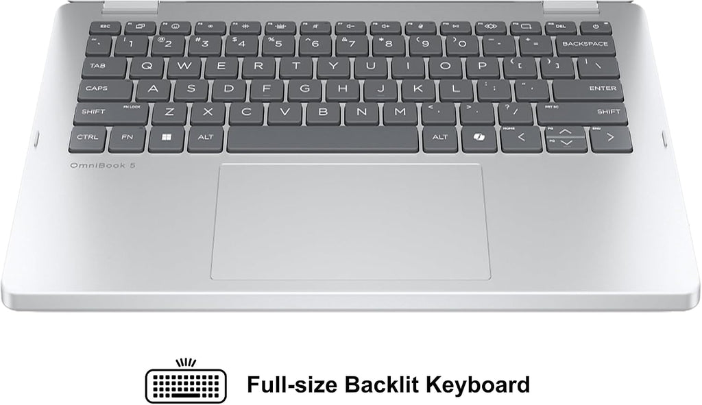 HP OmniBook 5 Flip 2-in-1 Laptop 14' WUXGA IPS Touchscreen Intel 10-core Core 7 150U 16GB RAM 2TB SSD Backlit Wi-Fi6E 5MP IR Privacy Camera Win11 ICP Hub