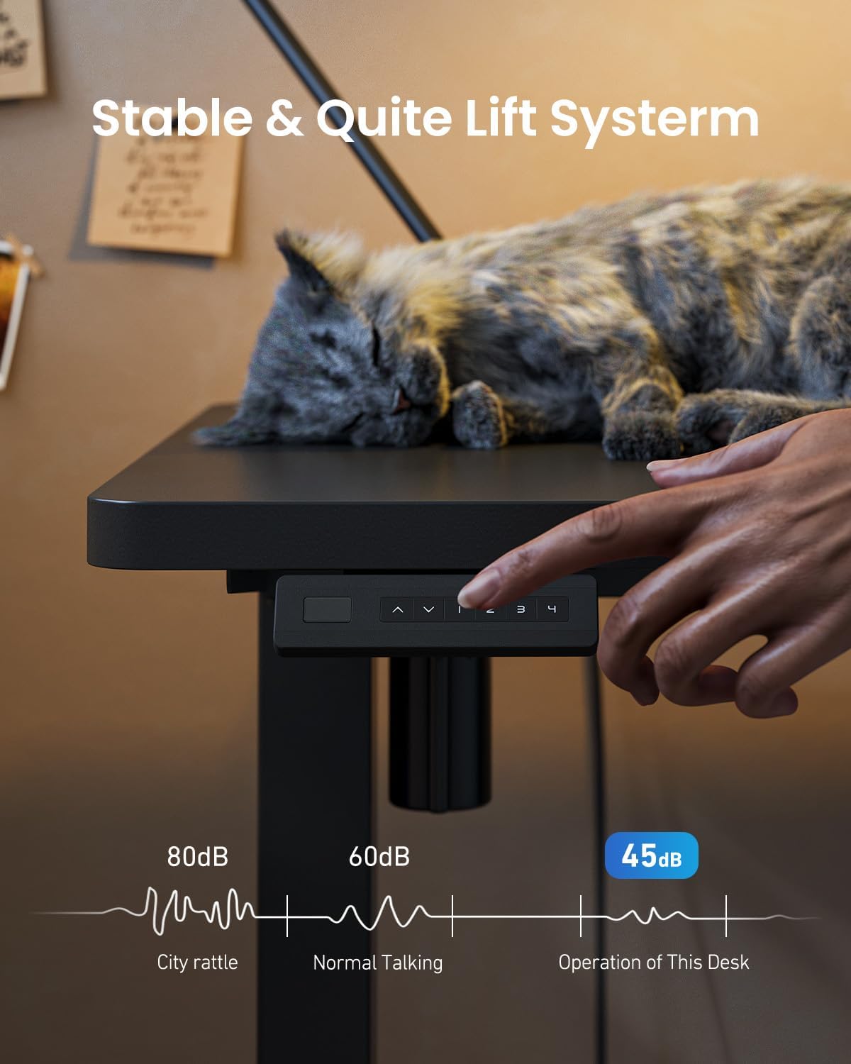 FEZIBO 55×32 inch L Shaped Electric Corner Standing Desk, 4 Memory Height Settings,Home Office & Computer Height Adjustable Table, Ergonomic Sit and Stand Up Workstation with Splice Board,Black Top