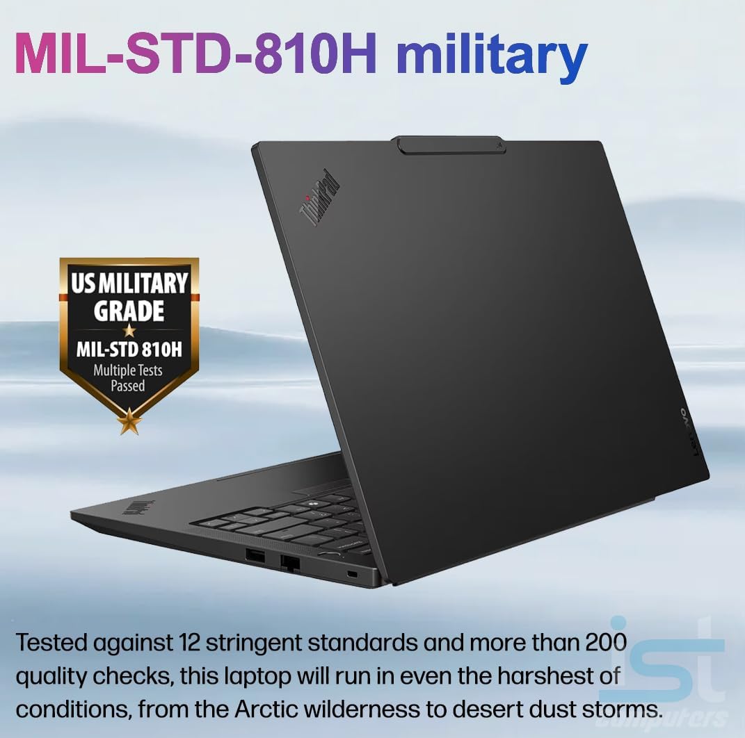 Lenovo ThinkPad E14 Gen 7 Business AI PC Laptop (14' FHD+, AMD Ryzen 7 250 (> Intel Ultra 7 155U), 16GB DDR5 RAM, 512GB SSD), Backlit KB, Fingerprint, 5MP Webcam, Ethernet, Wi-Fi, Win 11 Pro, 2026