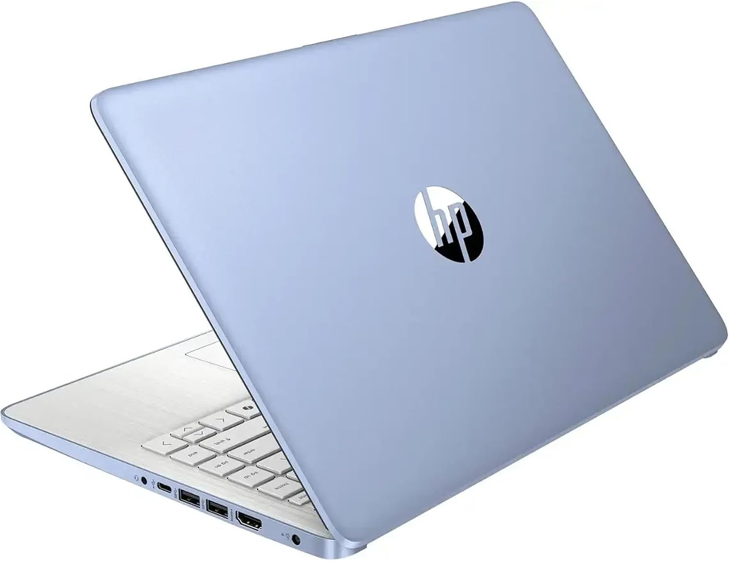 HP AI-Powered 14' HD Laptop with Microsoft Office and 1TB Cloud Storage Included for 1-Year| 4GB RAM|128GB SSD| Intel 4-Core CPU| Webcam| Wi-Fi| Bluetooth| Ultra Light|Windows 11| RK Bundle| Blue