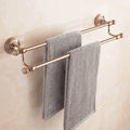Hand Towel Bar Rack, Bathroom Towel Holder, Rose Gold Bathroom, Bathroom Hotel/Home Bathroom Storage Towel Rack, Towel Rail, Bathroom Shelf/Double Pole Bathroom (Color : Double Pole)