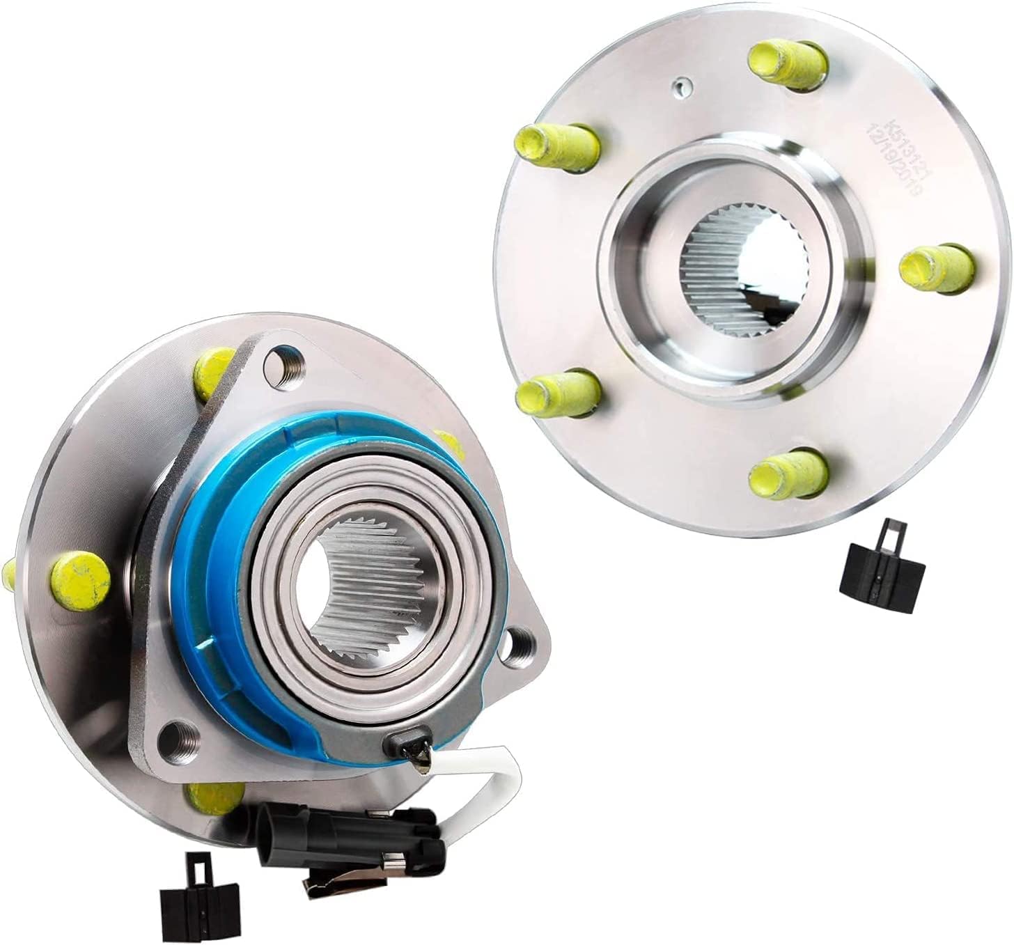 Detroit Axle - Front Brake Kit Wheel Bearing Hubs for Buick Allure LaCrosse Chevy Uplander Pontiac Grand Prix Montana Brake Rotors and Ceramic Brakes Pads Replacement