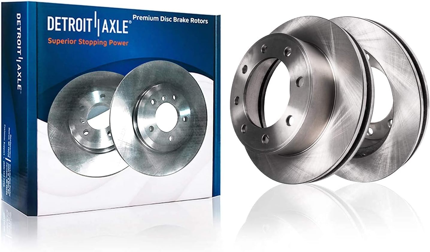 Detroit Axle - 353mm Front Disc Rotors Ceramic Pads Right Brake Caliper Replacement for 2006-2008 Dodge Ram 1500 2500 3500