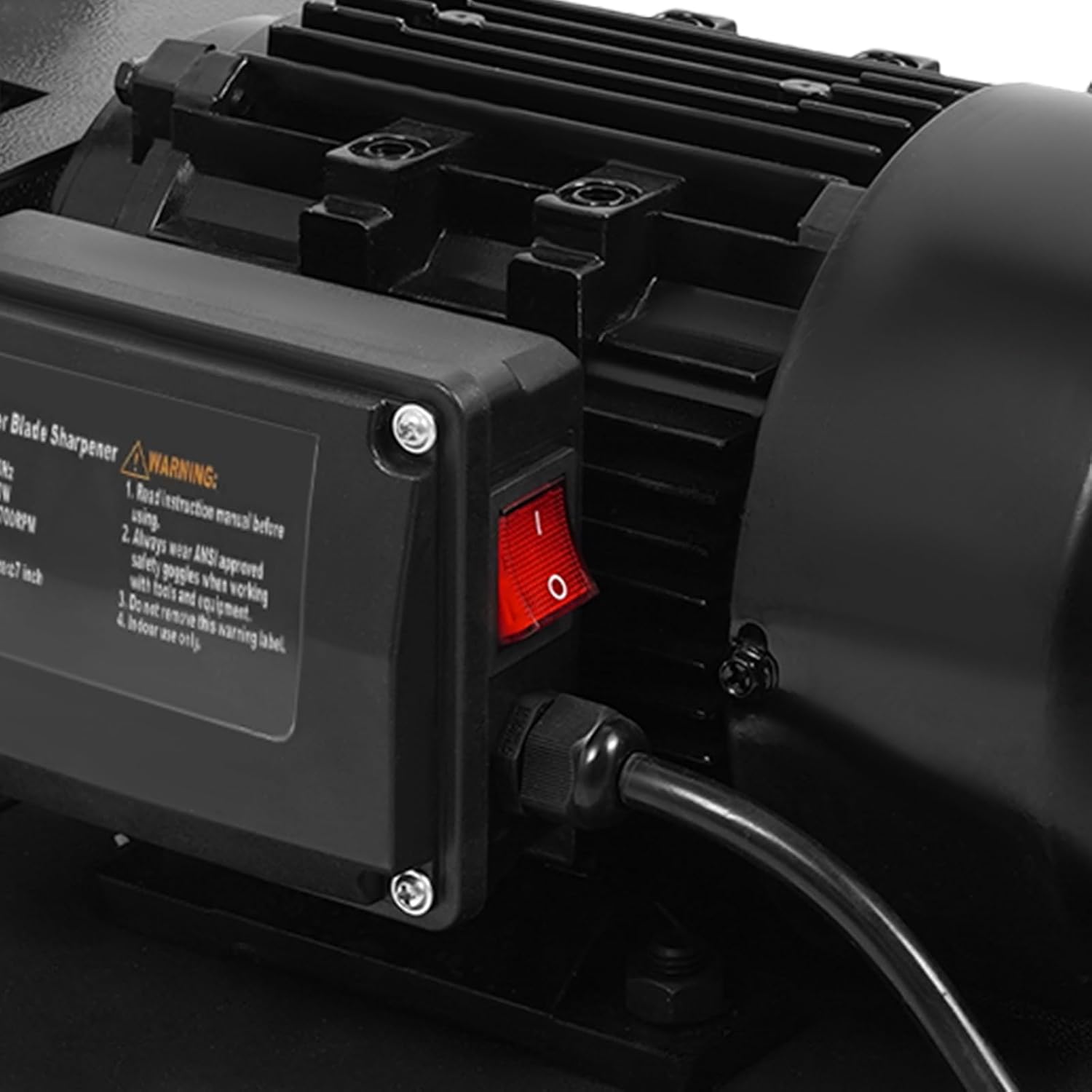Lawn Mower Blade Sharpener, 2/3HP 500W Grinder with 7-Inch Ceramic Grinding Wheel, 1700 RPM Steel Mower Sharpening Machine, Heavy Duty Mower Sharper for Blades in Garden or Workshop, 120V