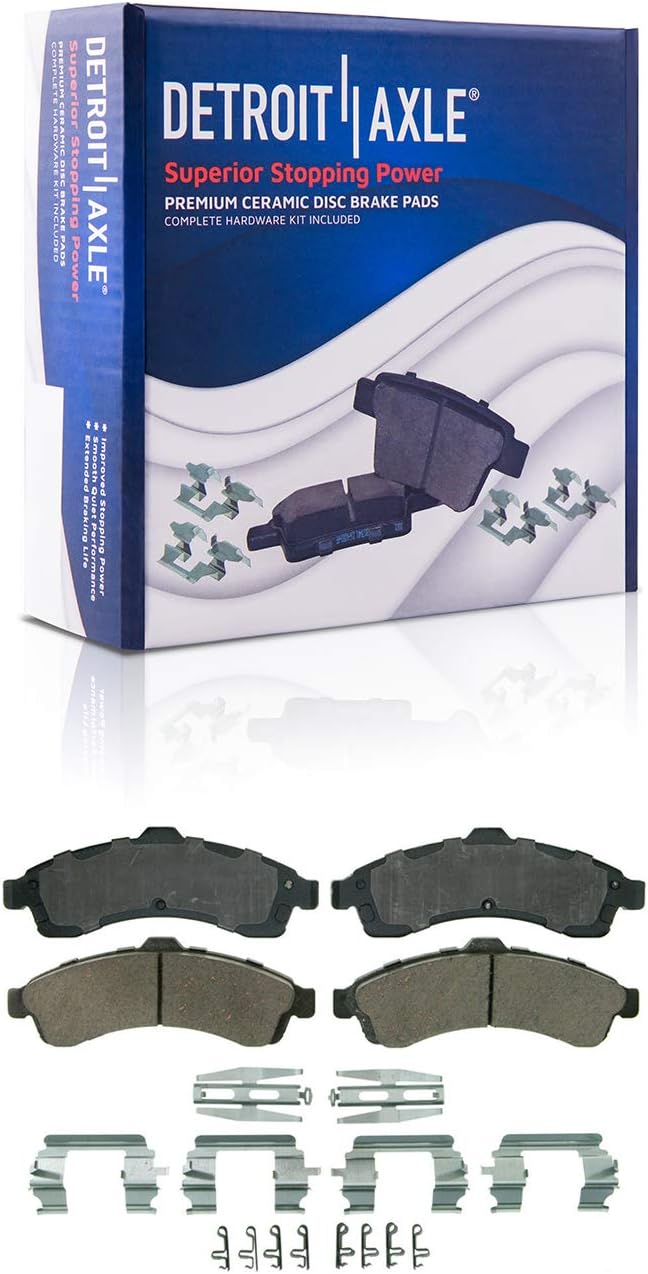 Detroit Axle - Front Brake Kit for Chevrolet Trailblazer Buick Rainier GMC Envoy Isuzu Ascender Bravada, Disc Brake Rotors Brake Pads Right Brake Caliper Replacement : 12.01'' inch Rotor