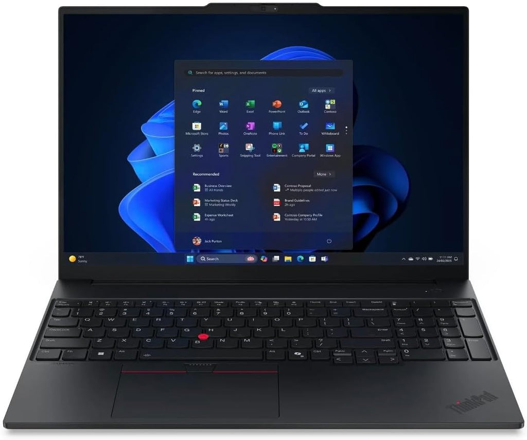 Lenovo ThinkPad E16 Gen 3 AI Business Laptop 16' Touchscreen FHD+ Display (Intel Ultra 5-225U, 32GB DDR5, 512GB PCIe SSD, Backlit KB, Fingerprint, RJ-45, WiFi 6E +BT, 1080p Webcam, Win 11 Pro)