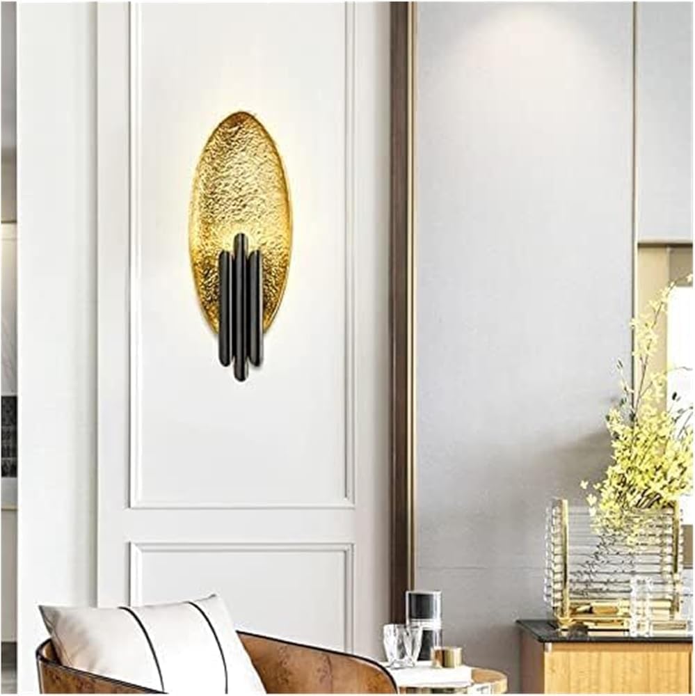 Wall Light Fixtures Wall Sconce Gold/Silver Body Led Wall Lamp Living Room Wall Sconce Bedroom Bedside Lamp Aisle Metal Pipe Bulb