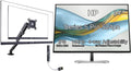 HP Series 5 Pro 24' WUXGA IPS Monitor with 5ms Response Time, Flicker Free, VESA Mount (100mm), Displayport, HDMI, Black/Silver Color with DKZ Hub & ErgoFlexy Single Monitor Mount
