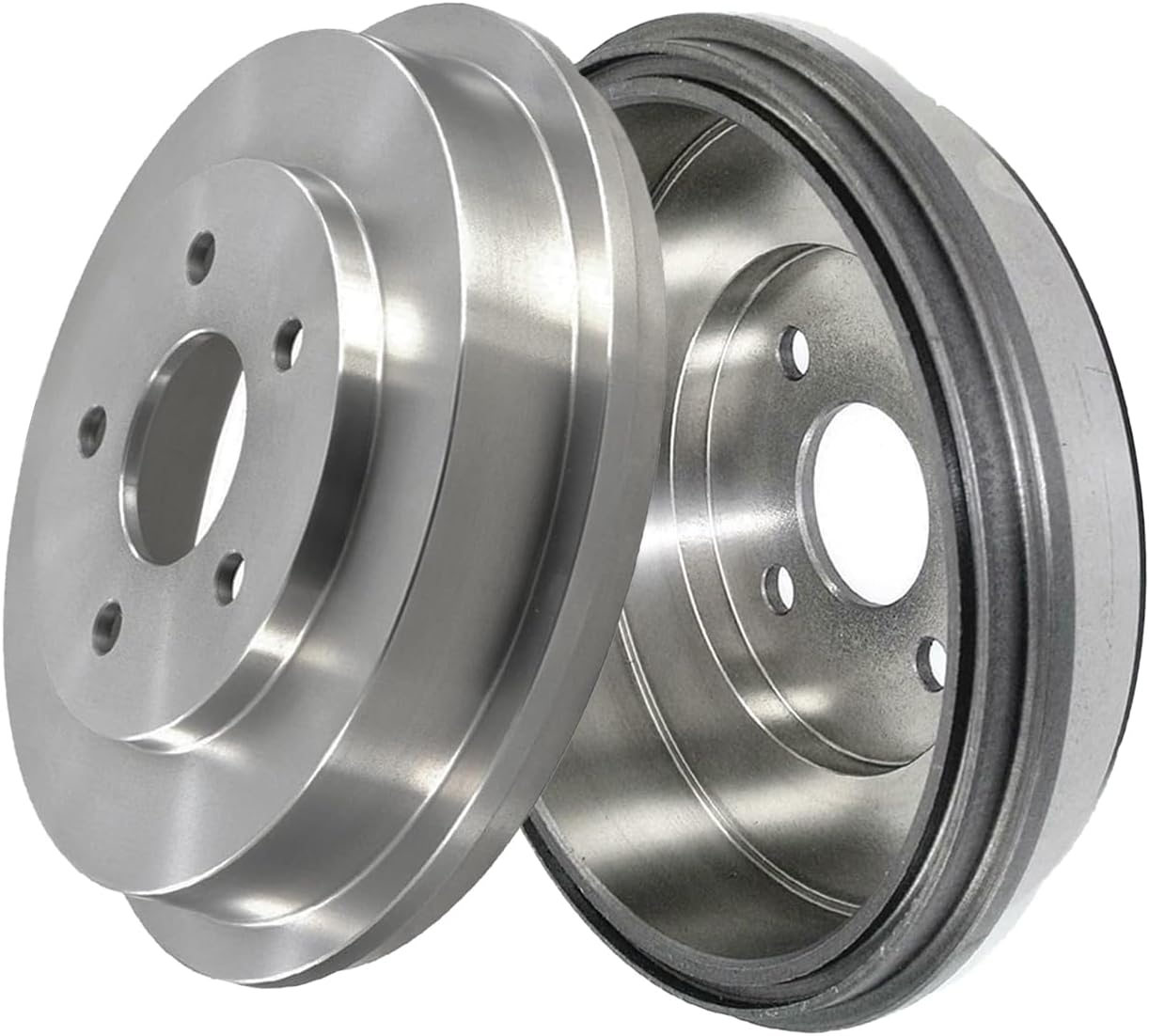 Detroit Axle - 5-Lug Brake Kit for 2009-2010 Chevrolet Cobalt Pontiac G5 Front Drilled and Slotted Disc Brake Rotors Ceramic Brakes Pads, Rear Brake Drums Brake Shoes Replacement : 11.02' inch Rotor