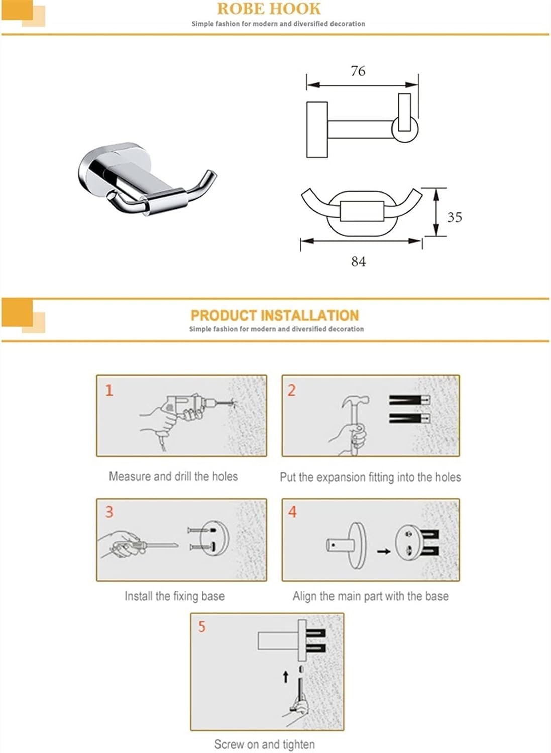KETTEL Bathroom Accessories, Chrome Polished Bathroom Hardware,Gold Holder Bathroom Accessories，Wall-Mounted Bathroom Rack Accessory ，Fixtures (Color : Soap Dispenser)