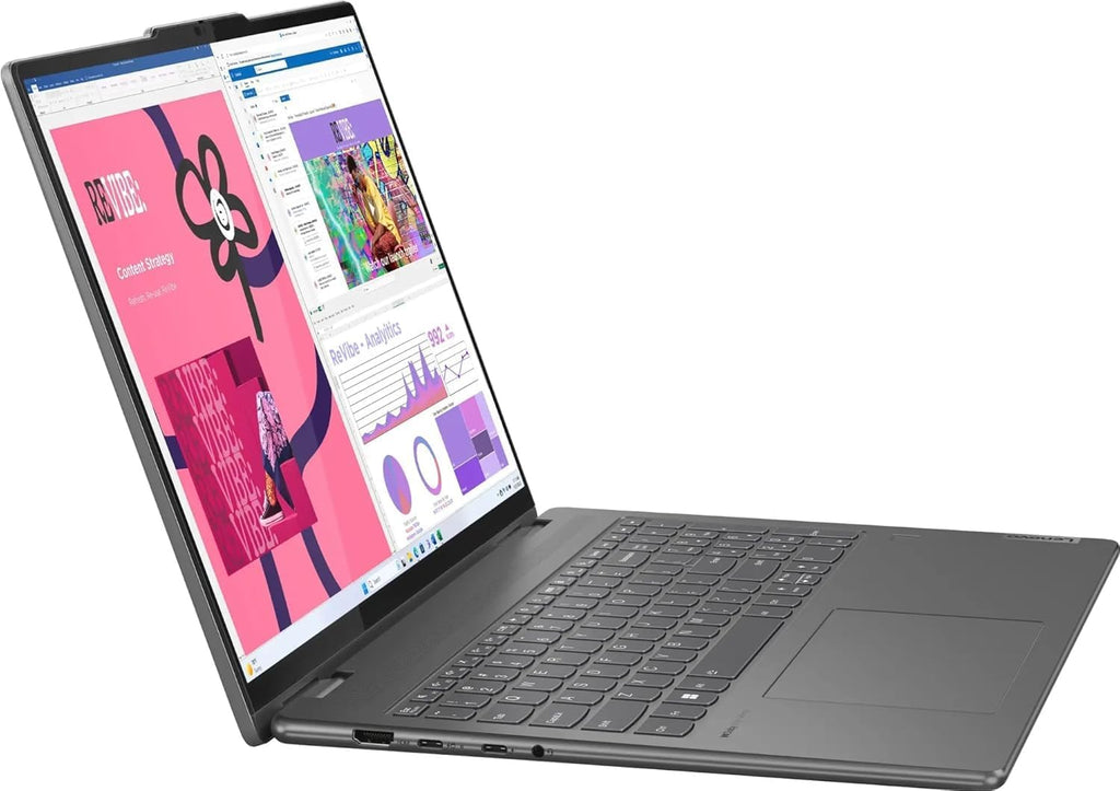 Lenovo Yoga 7i 2-in-1 16' 2K WUXGA Touchscreen Laptop, Intel Core Ultra 5 125U 12-Core Processor, 16GB RAM 1TB SSD, Fingerprint Reader, Backlit Keyboard, Wi-Fi 6E, Windows 11 Home, Storm Grey