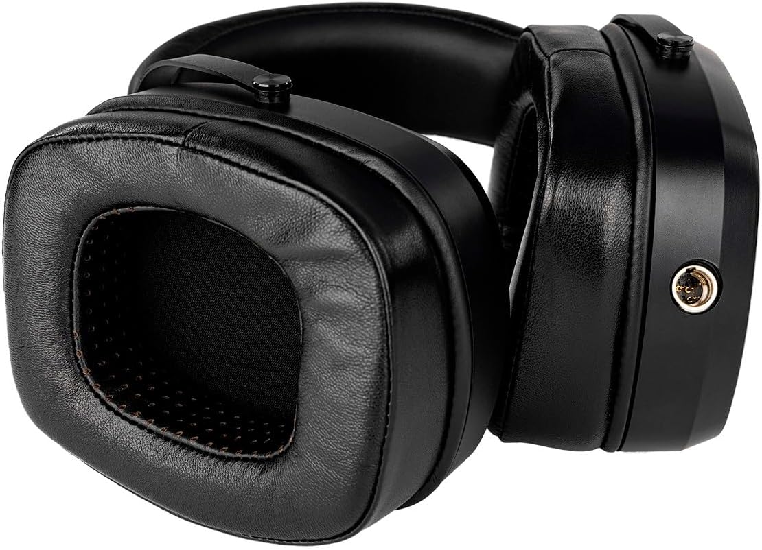Monoprice Monolith AMT Headphones - Open Back Design, Comfort with Changeable Earpads, Mini 4-Pin XLR Headphone Connectors, 32 Ohm Nominal Impedance, 6 Foot Cable and 1/4 Inch to 3.5mm Adapter, Black