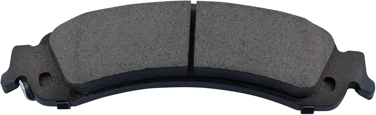 TRQ Rear Brake Pad and Rotor Set Ceramic Rotors Calipers Compatible with 2001-2002 GMC Yukon