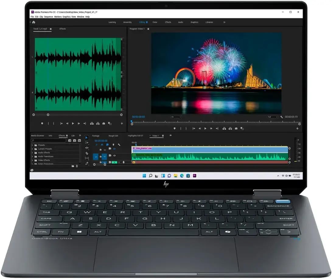 HP OmniBook Ultra Flip 2-in-1 Laptop 14' 3k OLED Touch Intel 8-core Ultra 7 Series 2 256V (Up to 47 Tops) 16GB RAM 1TB SSD for Creator Designer Business Professional Win11 ICP Hub