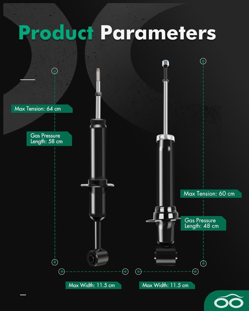 SCITOO Full Set Shocks for Explorer, Shocks Absorbers and Struts Fits 2006-2010 for Ford Explorer,07 08 09 10 for Ford Explorer Sport Trac,06 07 08 09 10 for Mercury Mountaineer Amortiguadores