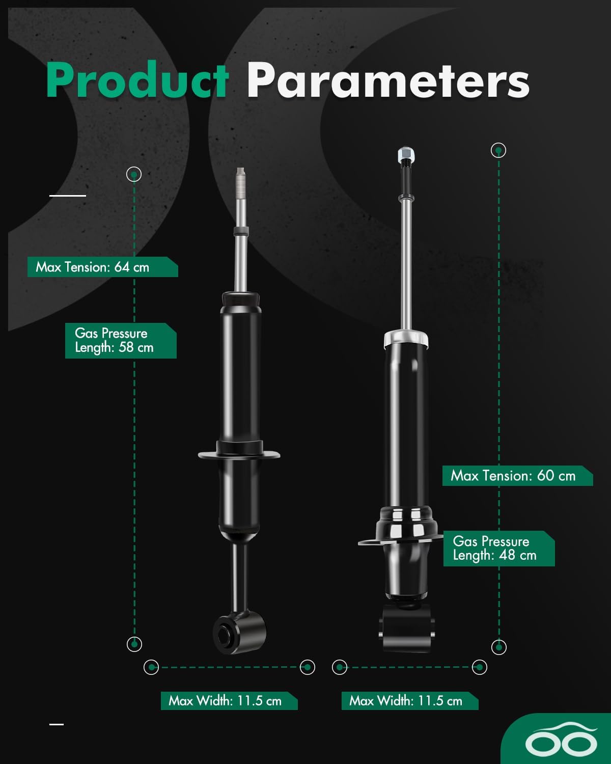 SCITOO Full Set Shocks for Explorer, Shocks Absorbers and Struts Fits 2006-2010 for Ford Explorer,07 08 09 10 for Ford Explorer Sport Trac,06 07 08 09 10 for Mercury Mountaineer Amortiguadores