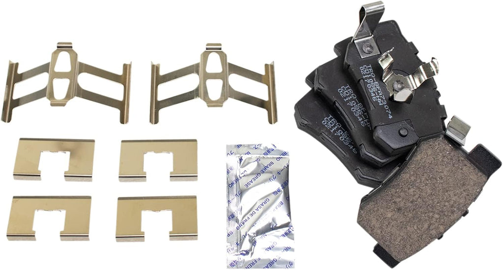 TRQ Rear Brake Pad, Caliper, & Rotor Kit, with Chemical Kit Ceramic Compatible with 2005-2006 Honda CR-V