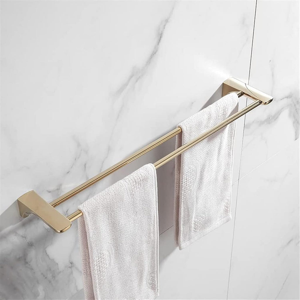Bathroom Rack Bathroomccessories Paperolder, Corner Shelf, Rail, Toilet Brusholder, Towel Racks, Brass Gold Bathroomardware Set Bathroomecor Soapish(Double Towel Bar)