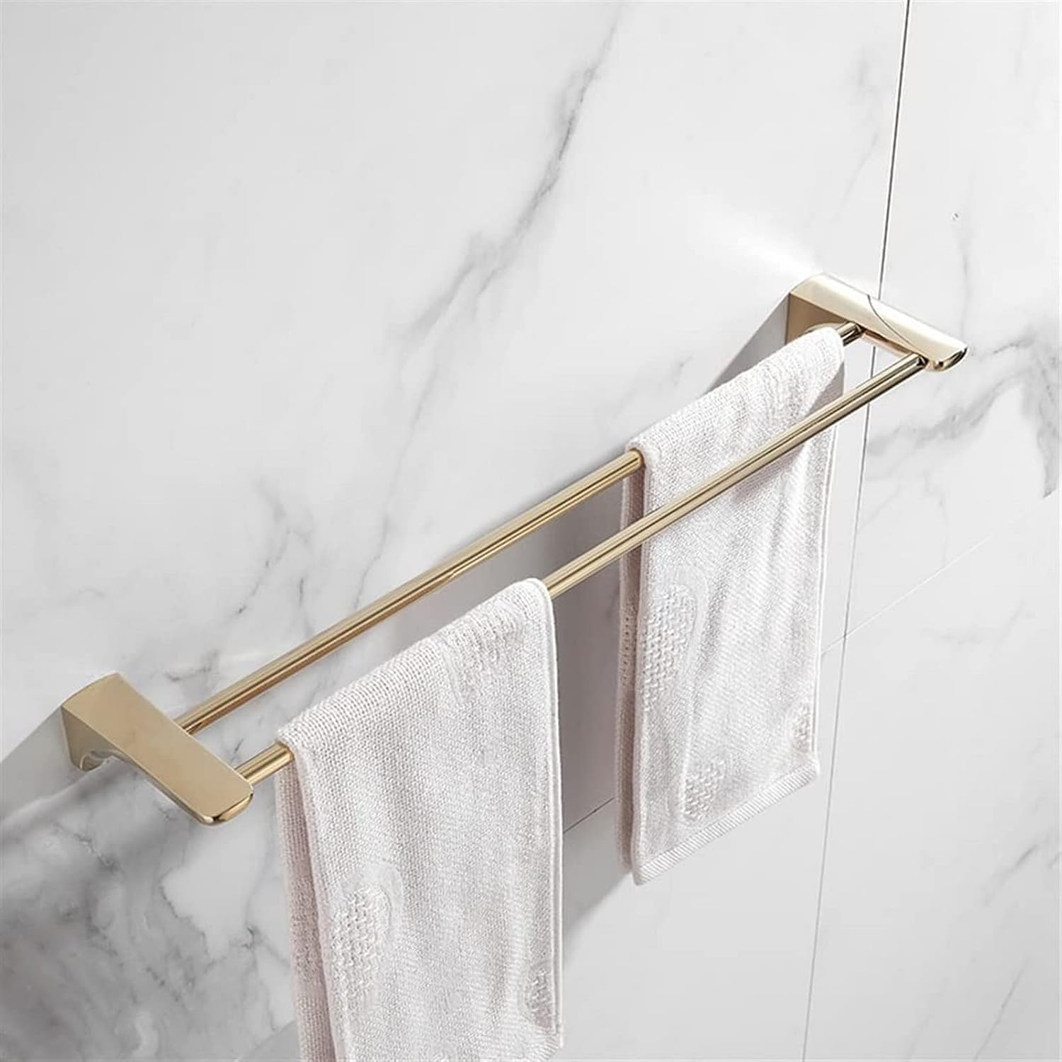 Bathroom Rack Bathroomccessories Paperolder, Corner Shelf, Rail, Toilet Brusholder, Towel Racks, Brass Gold Bathroomardware Set Bathroomecor Soapish(Double Towel Bar)