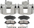 SCITOO Front Left & Right Brake Kit [4] Brake Pads [2] Brake Disc Calipers w/Bracket Compatible With 2008-2012 for Chrysler for Town & Country,2008-2016 for Dodge for Grand Caravan