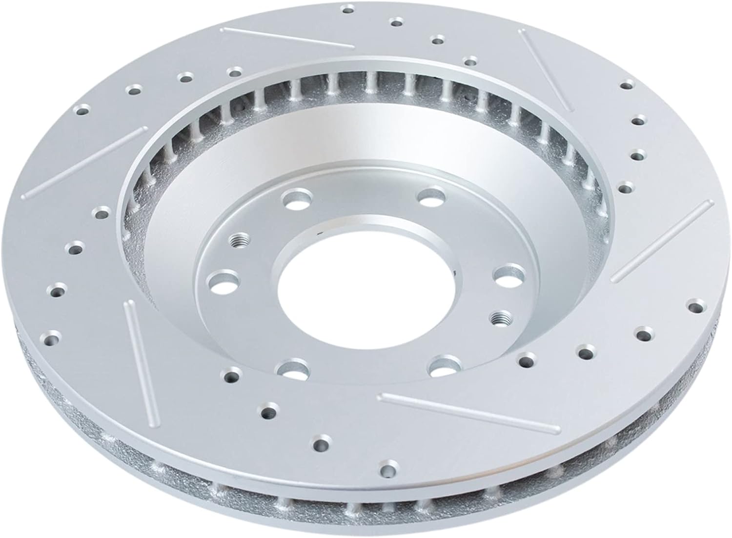 TRQ Performance Front Brake Pad & Rotor Ceramic Coated Drilled Rotors Calipers Compatible with 02-05 Chevrolet Trailblazer GMC Envoy 02-04 Oldsmobile Bravada 04-05 Buick Rainier 2005 Isuzu Ascender