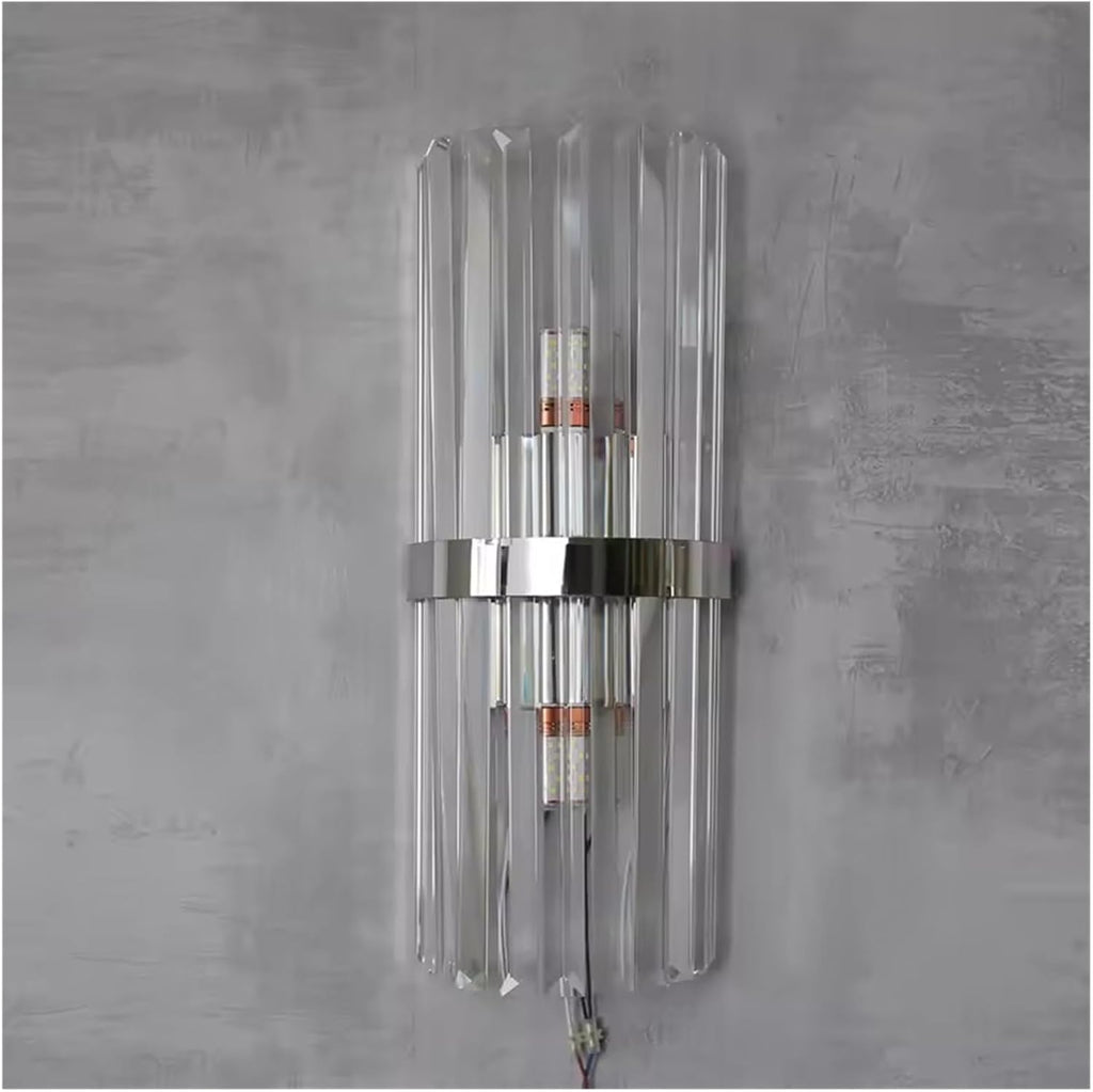 Crystal Wall Lamp Luxurious d Silver for Living Room Bedroom Decor Luminaire Bedside Wall Light Bathroom Fixtures,Energy Conservation Wall Light
