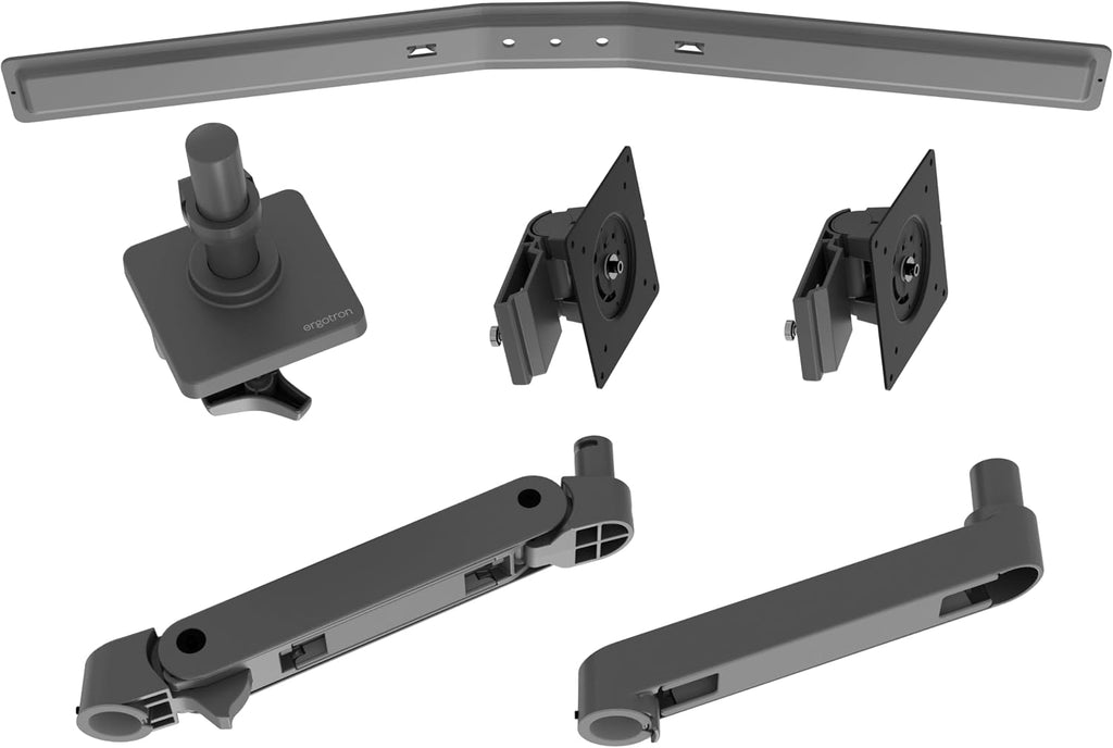 Ergotron – Upgraded LX Pro Premium Dual Direct Monitor Arm, VESA Desk Mount – for 2 Monitors Up to 27 Inches, 9 lbs Each – Dark Grey