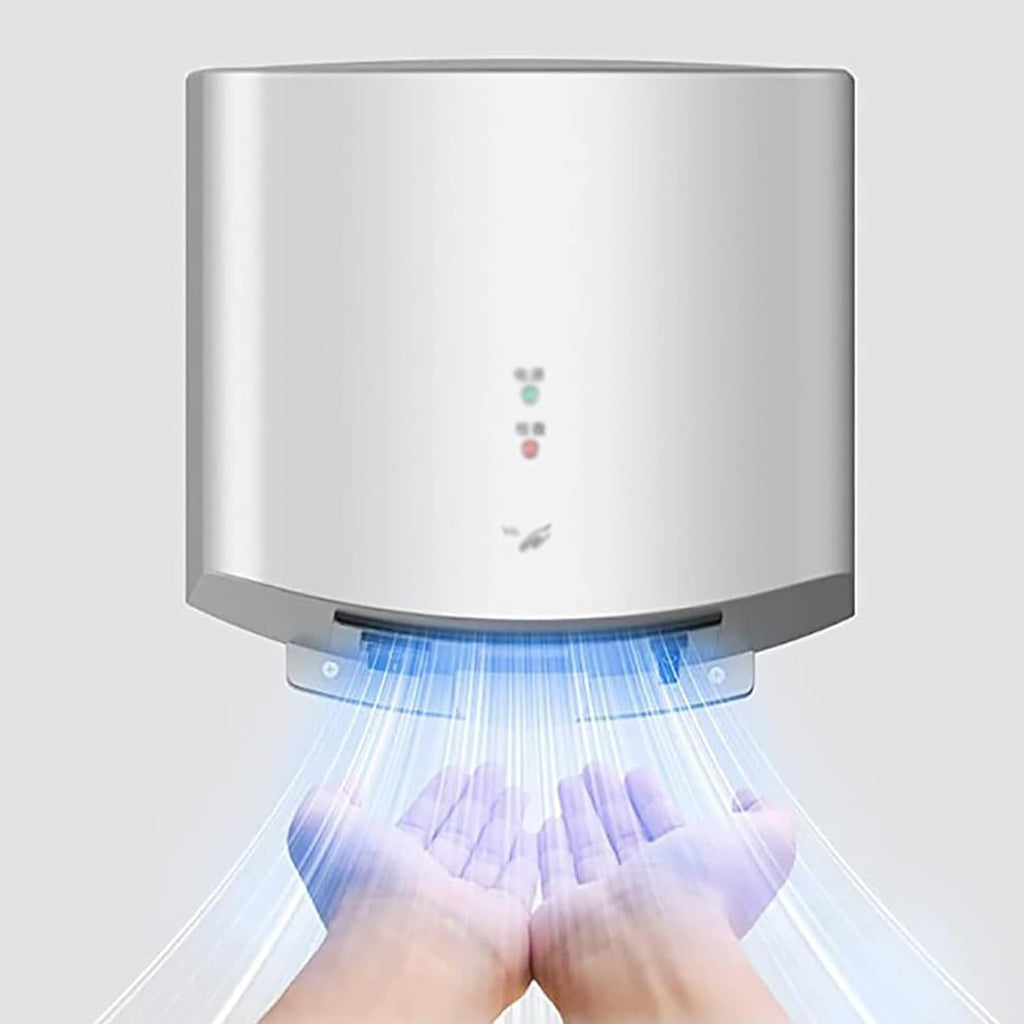 10 Seconds Hand Dryer, Energy Saving, Automatic Commercial Electric Hand Dryer for Kitchen, Bathroom, Toilet, 1400w,Silver (Silver)