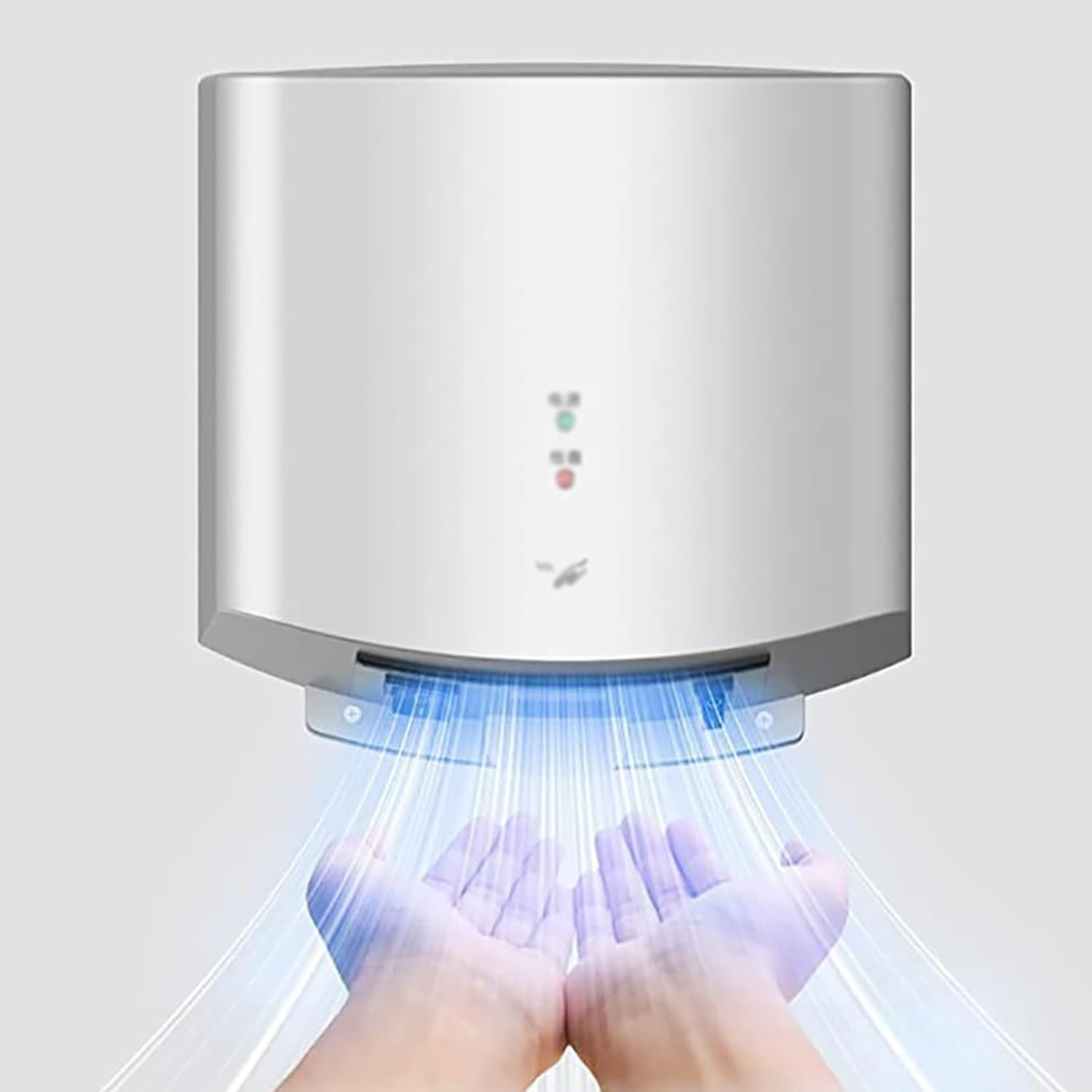 10 Seconds Hand Dryer, Energy Saving, Automatic Commercial Electric Hand Dryer for Kitchen, Bathroom, Toilet, 1400w,Silver (Silver)