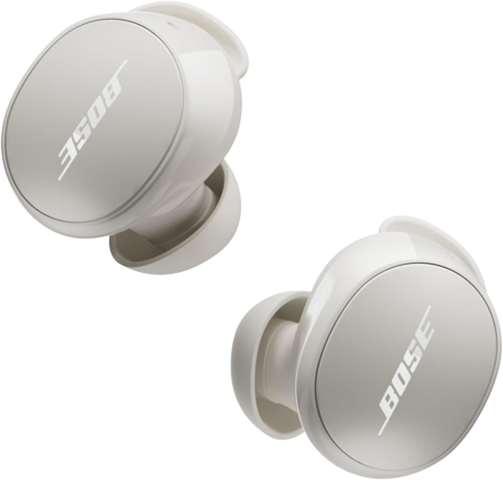 Bose QuietComfort Bluetooth Earbuds, True Wireless Earbuds with Active Noise Cancellation and Mic, Deep Bass, IPX4 Rating, Up to 8.5 Hours of Playtime, White (Renewed)