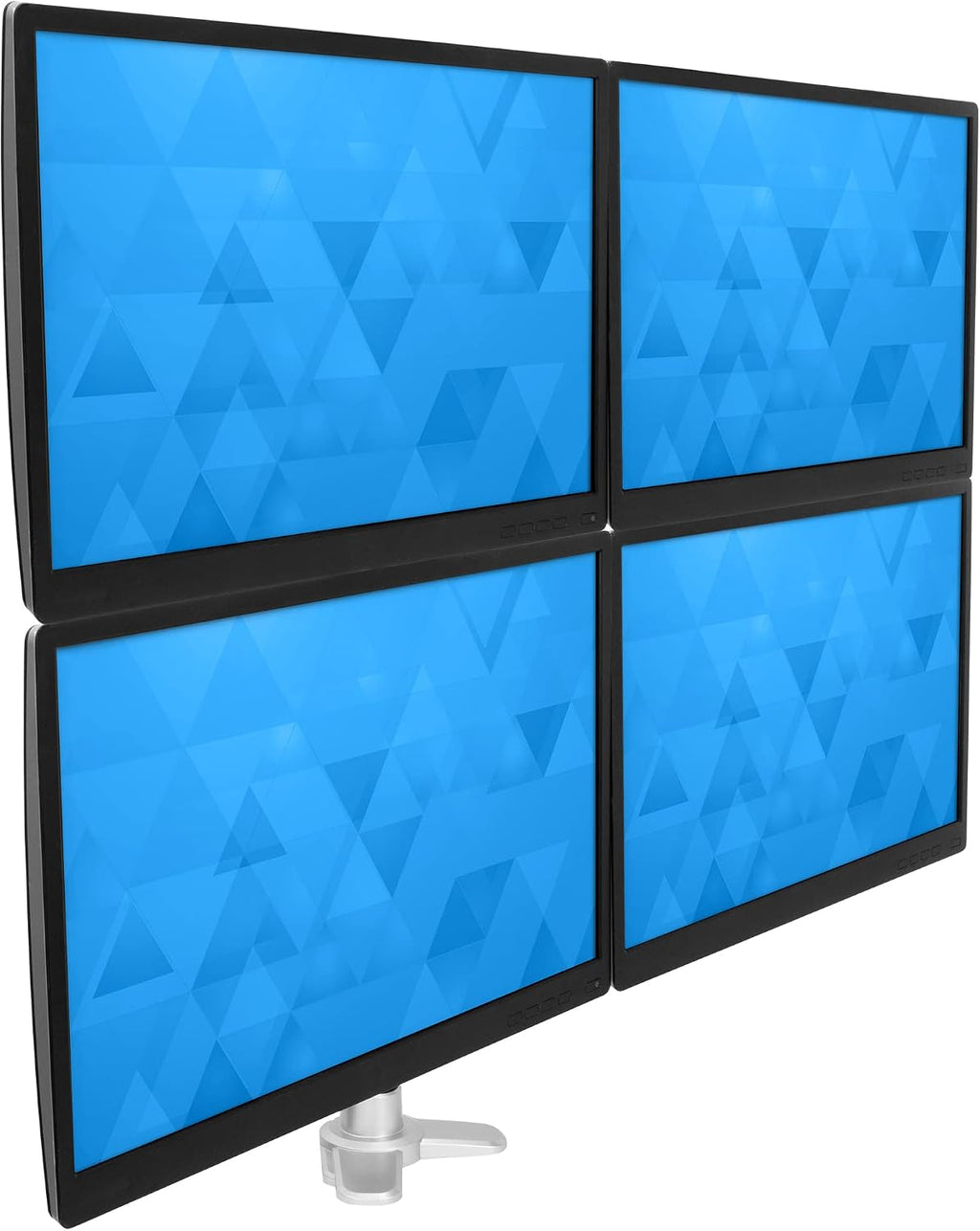 Mount-It! Quad Monitor Desk Mount | Full Motion Monitor Arms for Four Computer Displays | Premium Aluminum Mount with Quick Disconnect Technology