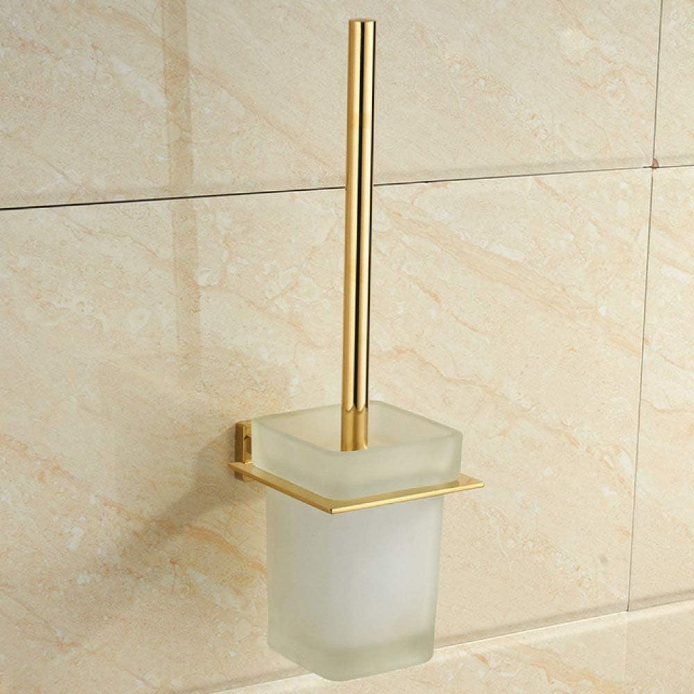 Golden Towel Rack Towel Bar Gold Stainless Steel Hardware SetRobe HookToilet Brush Cup Holder Soap Dish Bathroom Accessories,Single Towel Bar(Toilet Brush)