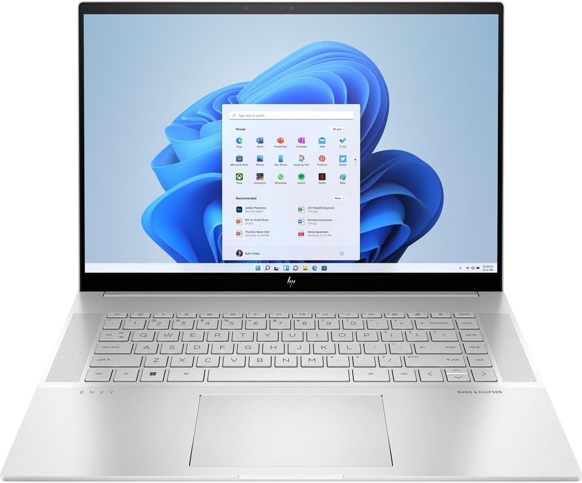 HP Envy Laptop PC, Intel Arc A370M Graphics, 12th Gen Intel Core i7-12700H, 16 GB RAM, 512 GB SSD, 16' WQXGA Touchscreen, 100% sRGB, Windows 11 Home, Fast Charge, Camera Cover (16-h0010nr, 2022)